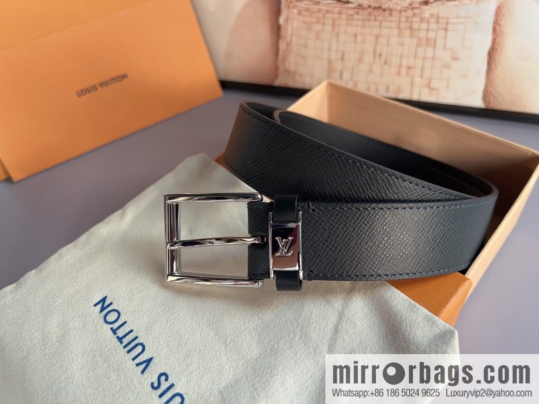 LV/Louis Vuitton, Metal Buckle Men's 35mm Vendome Belt