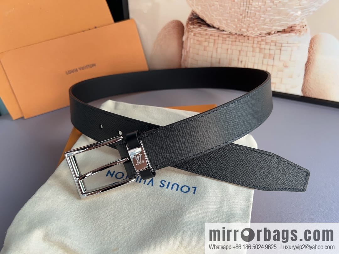LV/Louis Vuitton, Metal Buckle Men's 35mm Vendome Belt