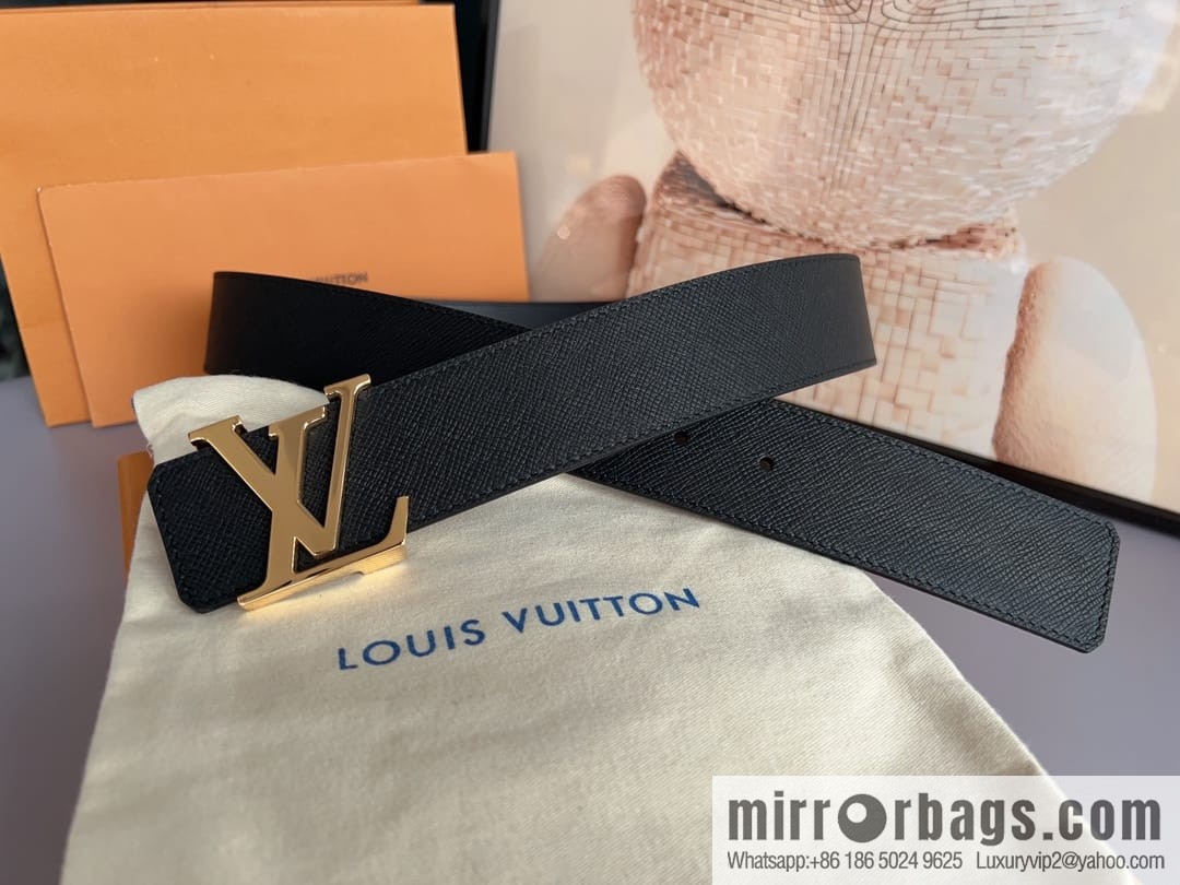 LV/Louis Vuitton, Italy imported high-quality leather hardware men's 4.0cm belt