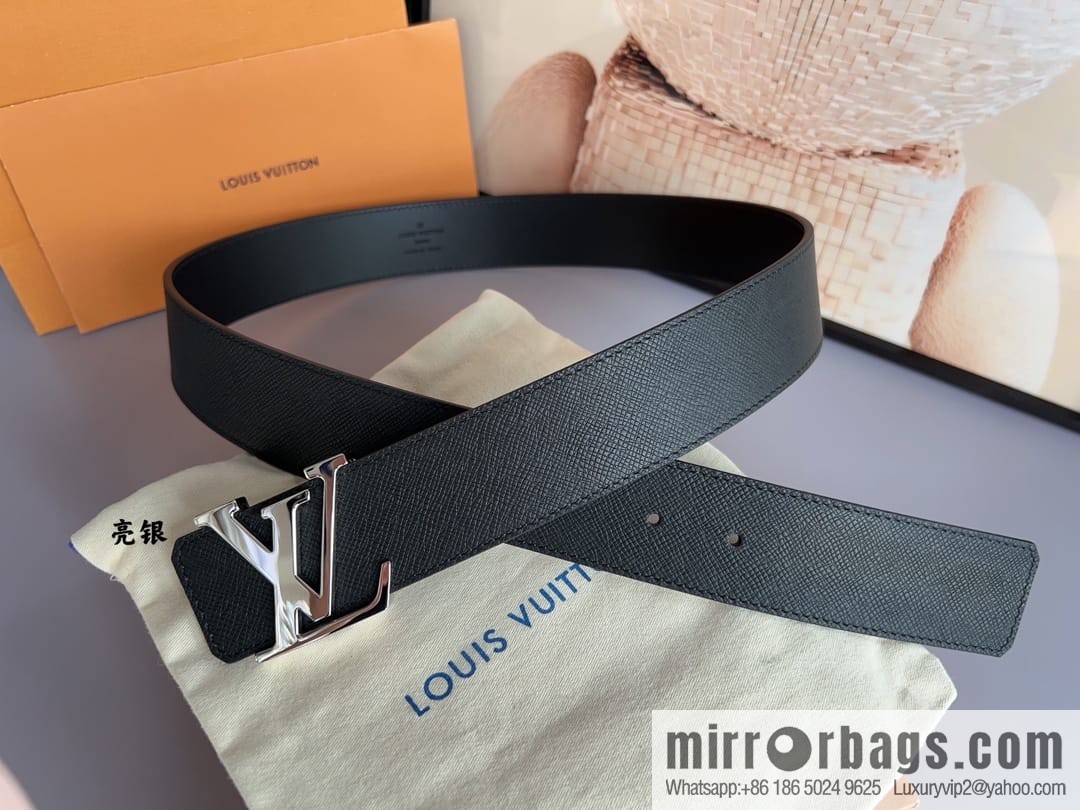LV/Louis Vuitton, Italy imported high-quality leather hardware men's 4.0cm belt