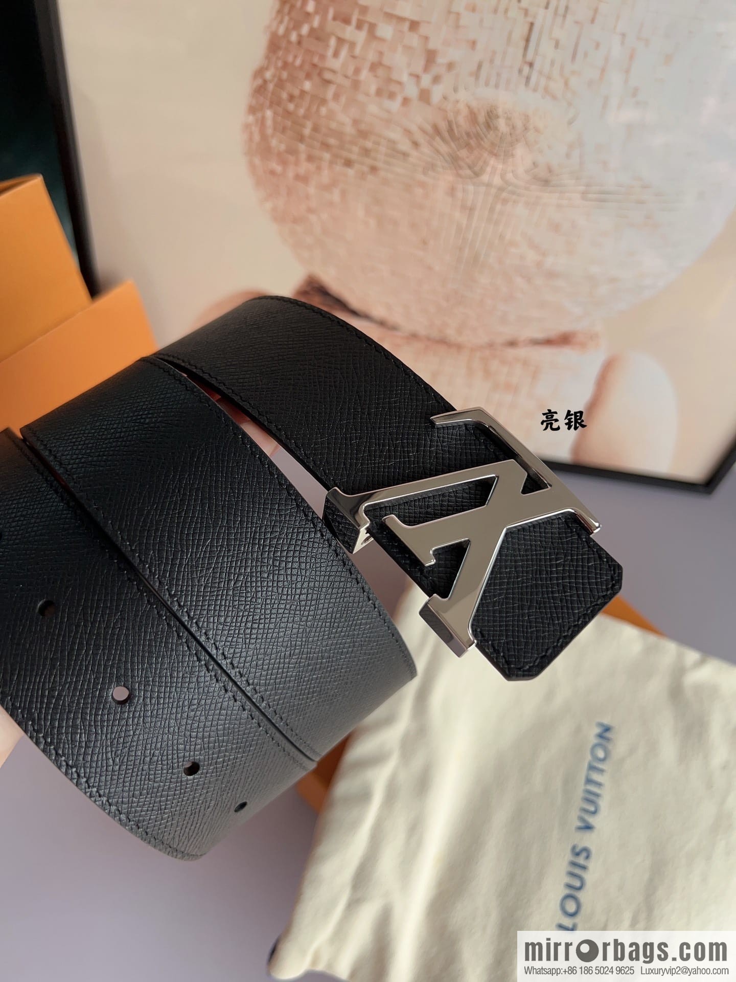 LV/Louis Vuitton, Italy imported high-quality leather hardware men's 4.0cm belt