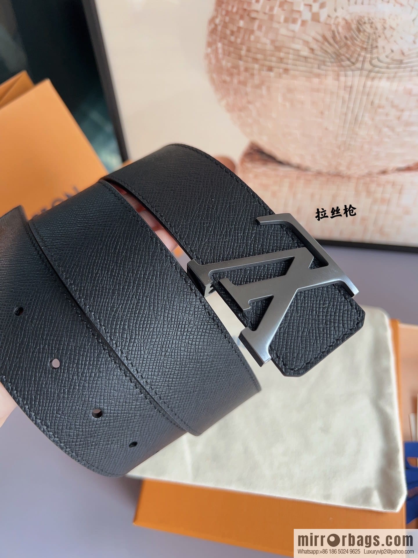 LV/Louis Vuitton, selected Italian imported high-quality leather hardware craftsmanship men's 4.0cm belt