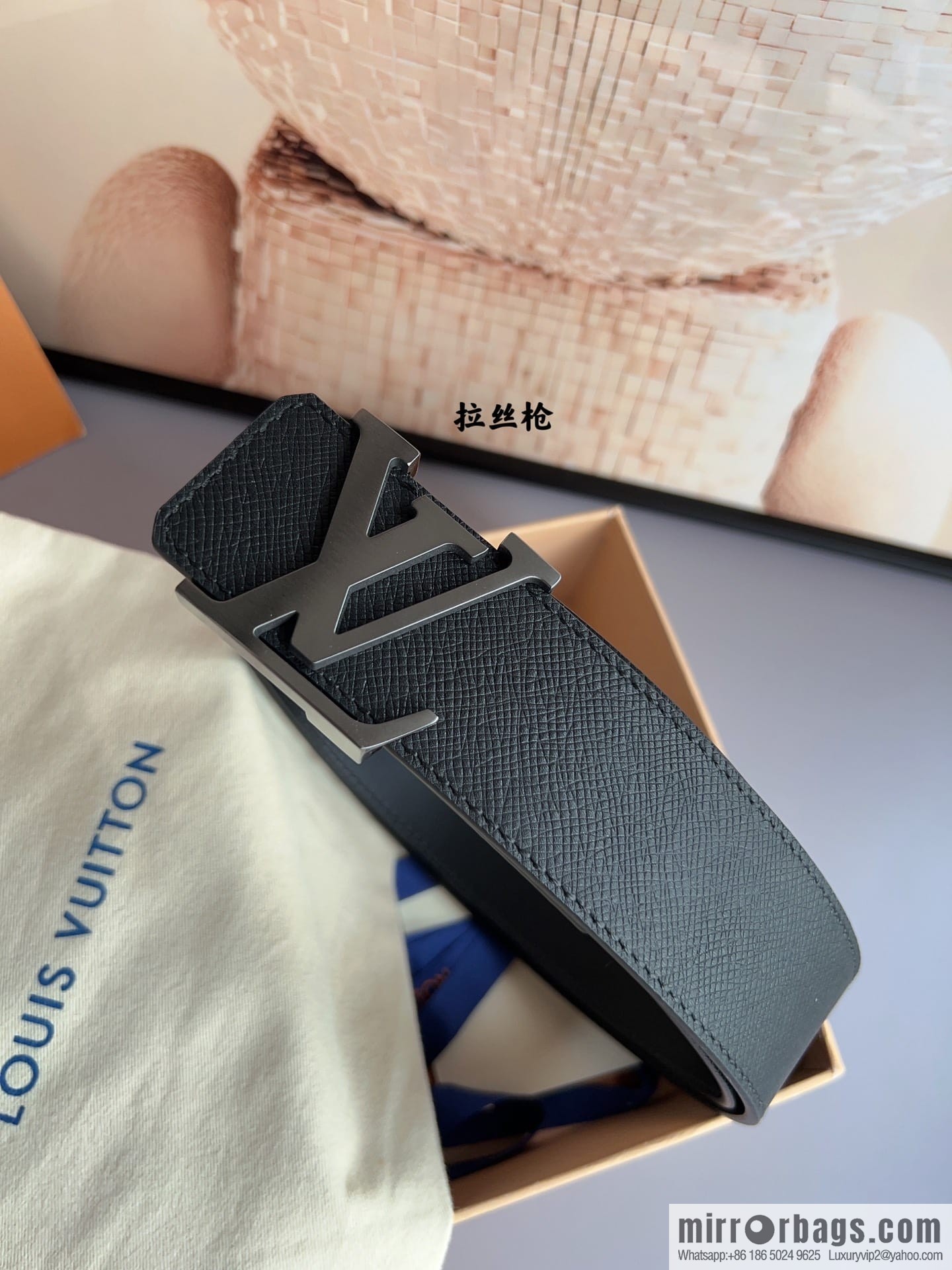 LV/Louis Vuitton, selected Italian imported high-quality leather hardware craftsmanship men's 4.0cm belt