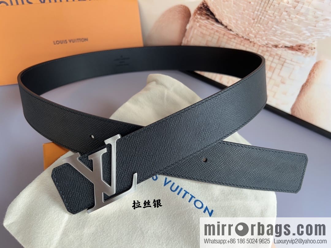 LV/Louis Vuitton, selected Italian imported high-quality leather hardware craftsmanship men's 4.0cm belt