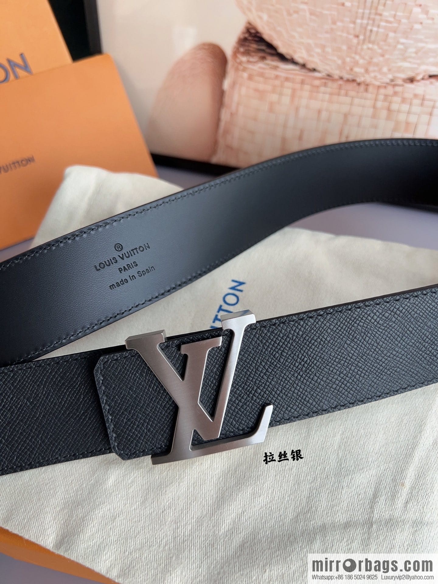 LV/Louis Vuitton, selected Italian imported high-quality leather hardware craftsmanship men's 4.0cm belt