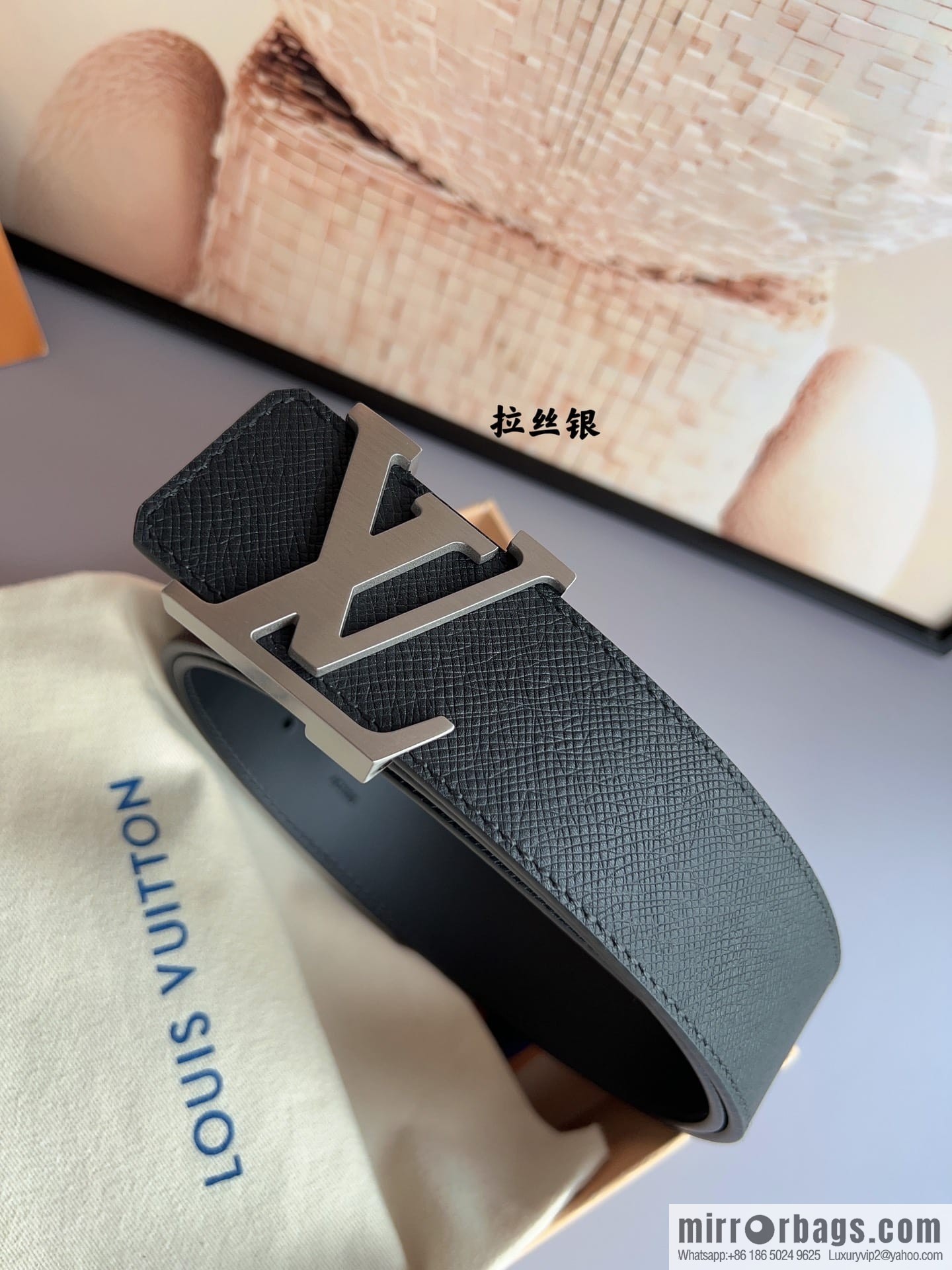 LV/Louis Vuitton, selected Italian imported high-quality leather hardware craftsmanship men's 4.0cm belt