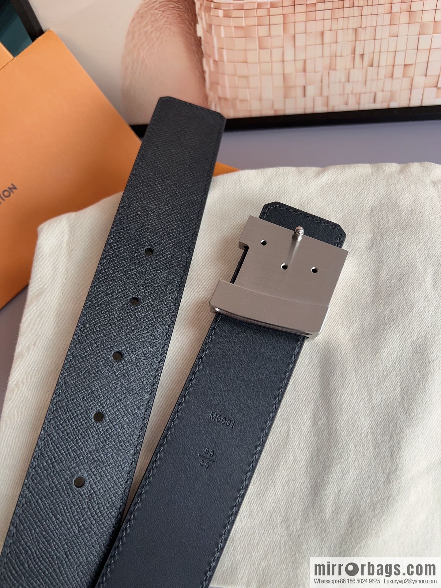 LV/Louis Vuitton, selected Italian imported high-quality leather hardware craftsmanship men's 4.0cm belt