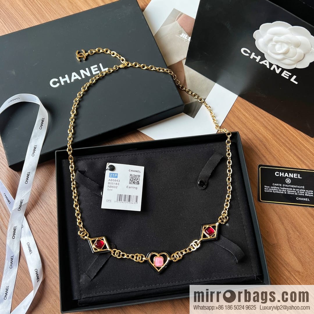 New ☑️ Chanel love peach heart diamond waist chain belt