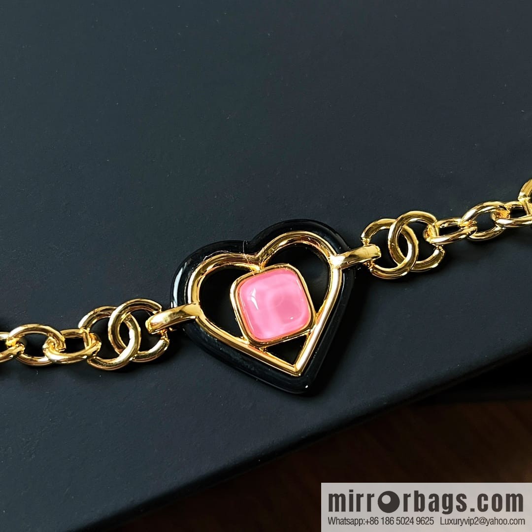 New ☑️ Chanel love peach heart diamond waist chain belt