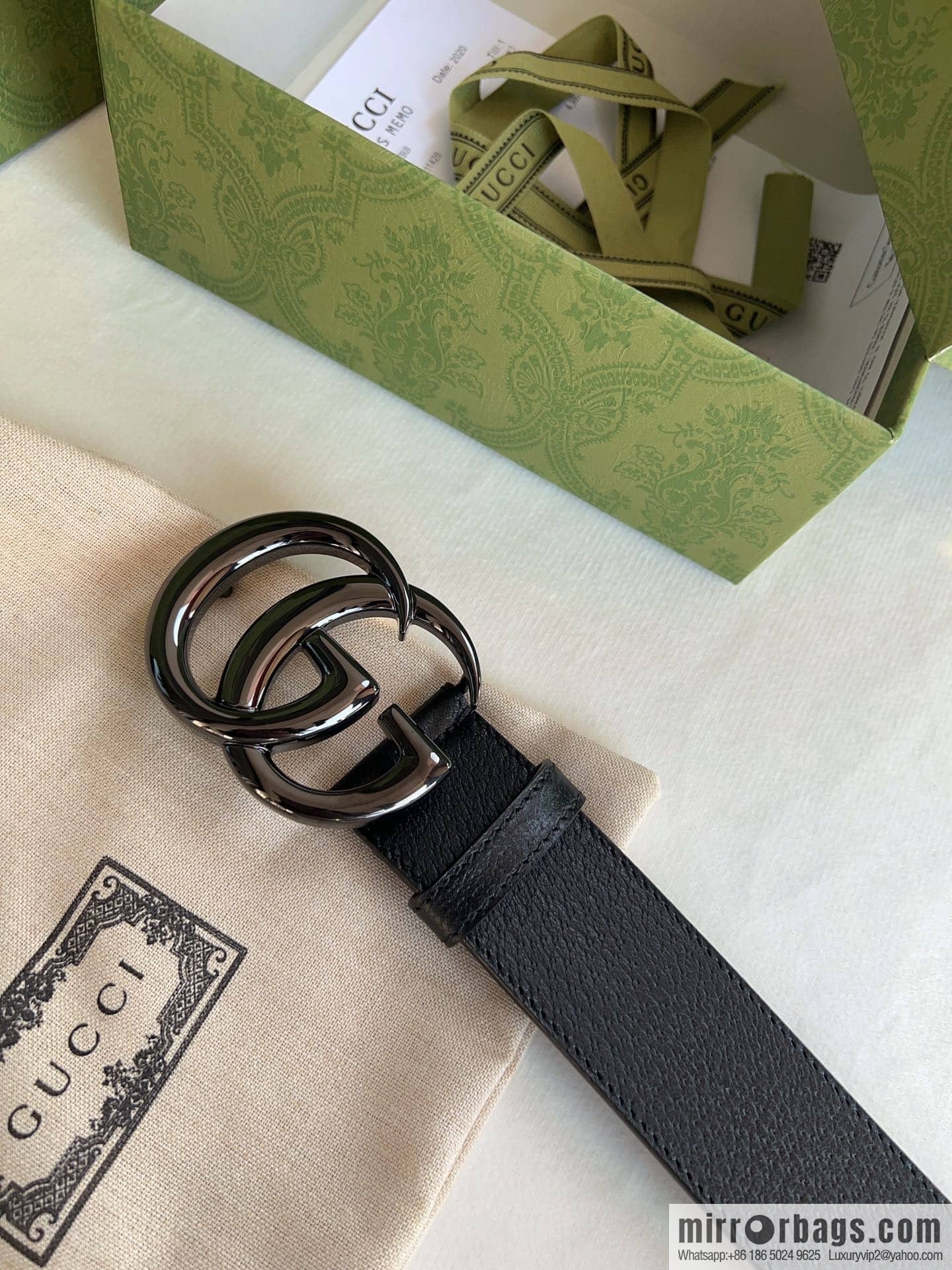 Gucci Gucci, men's 3.8cm belt made of imported cowhide Seiko