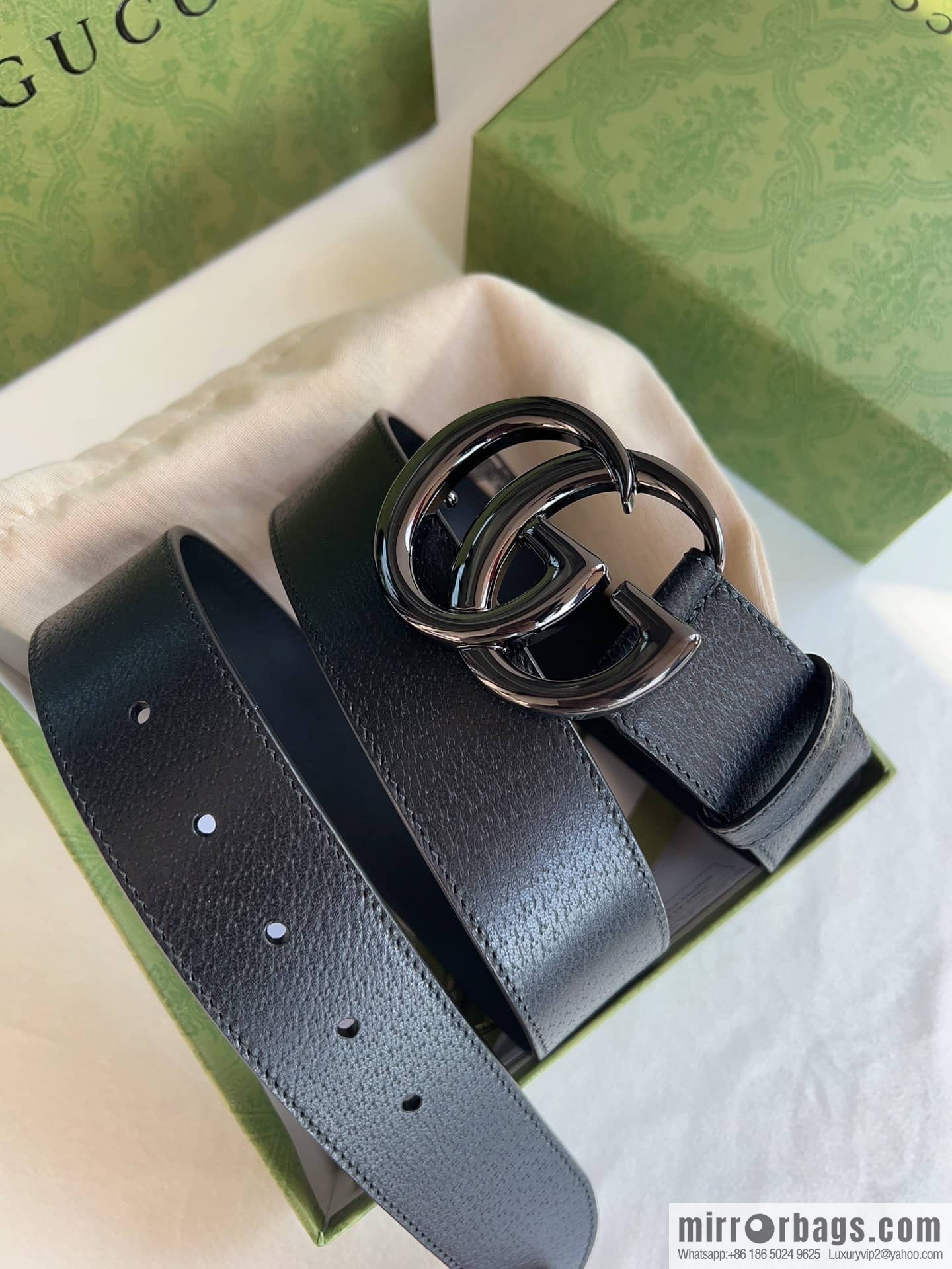 Gucci Gucci, men's 3.8cm belt made of imported cowhide Seiko