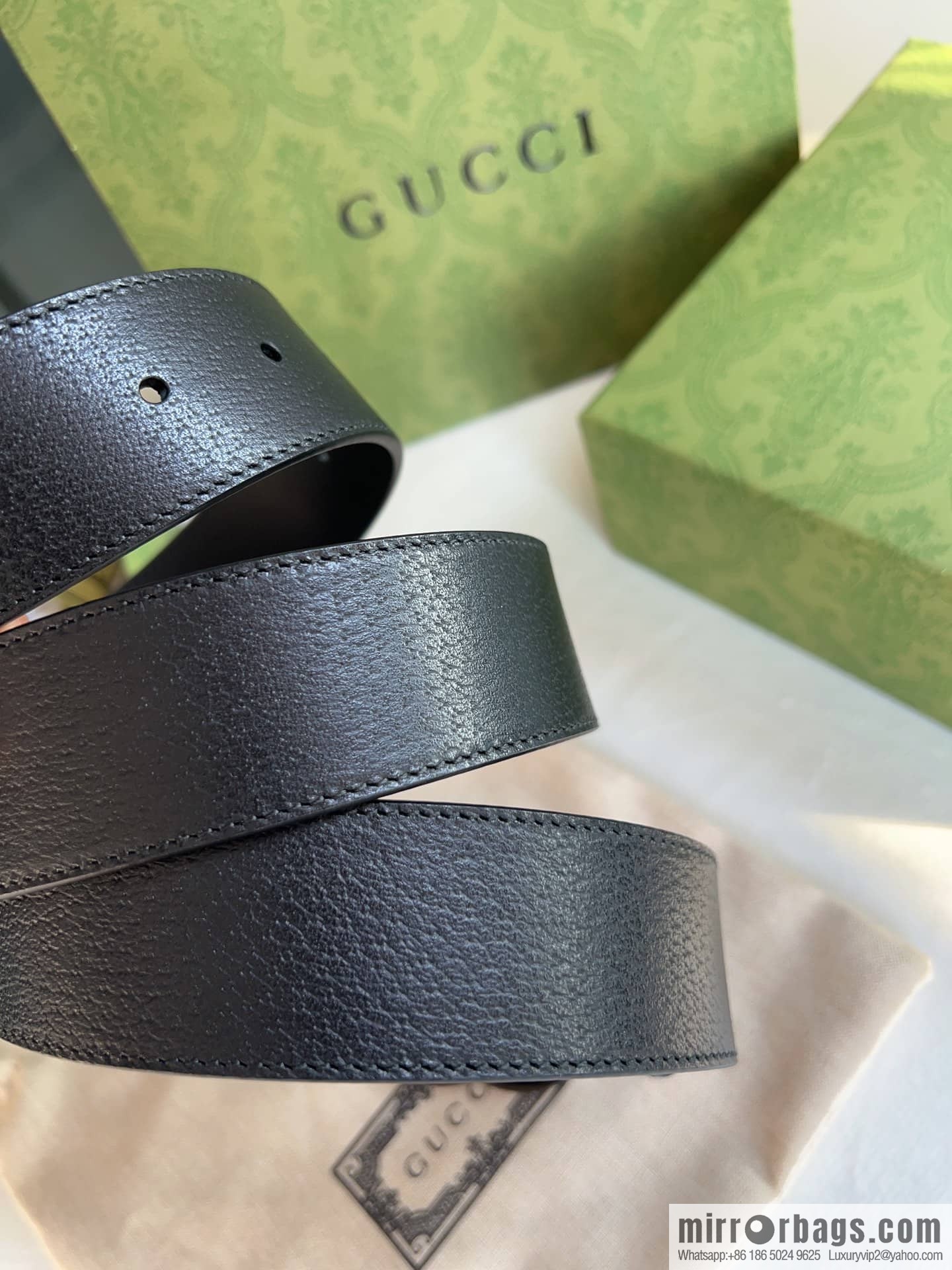 Gucci Gucci, men's 3.8cm belt made of imported cowhide Seiko