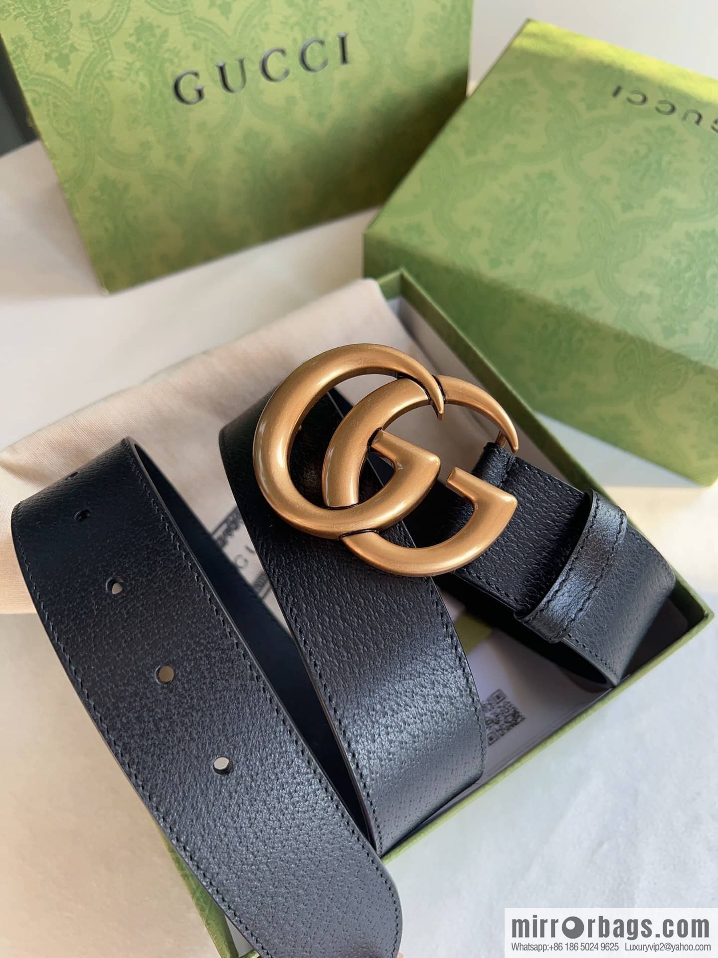 Gucci Gucci, men's 3.8cm belt made of imported cowhide Seiko