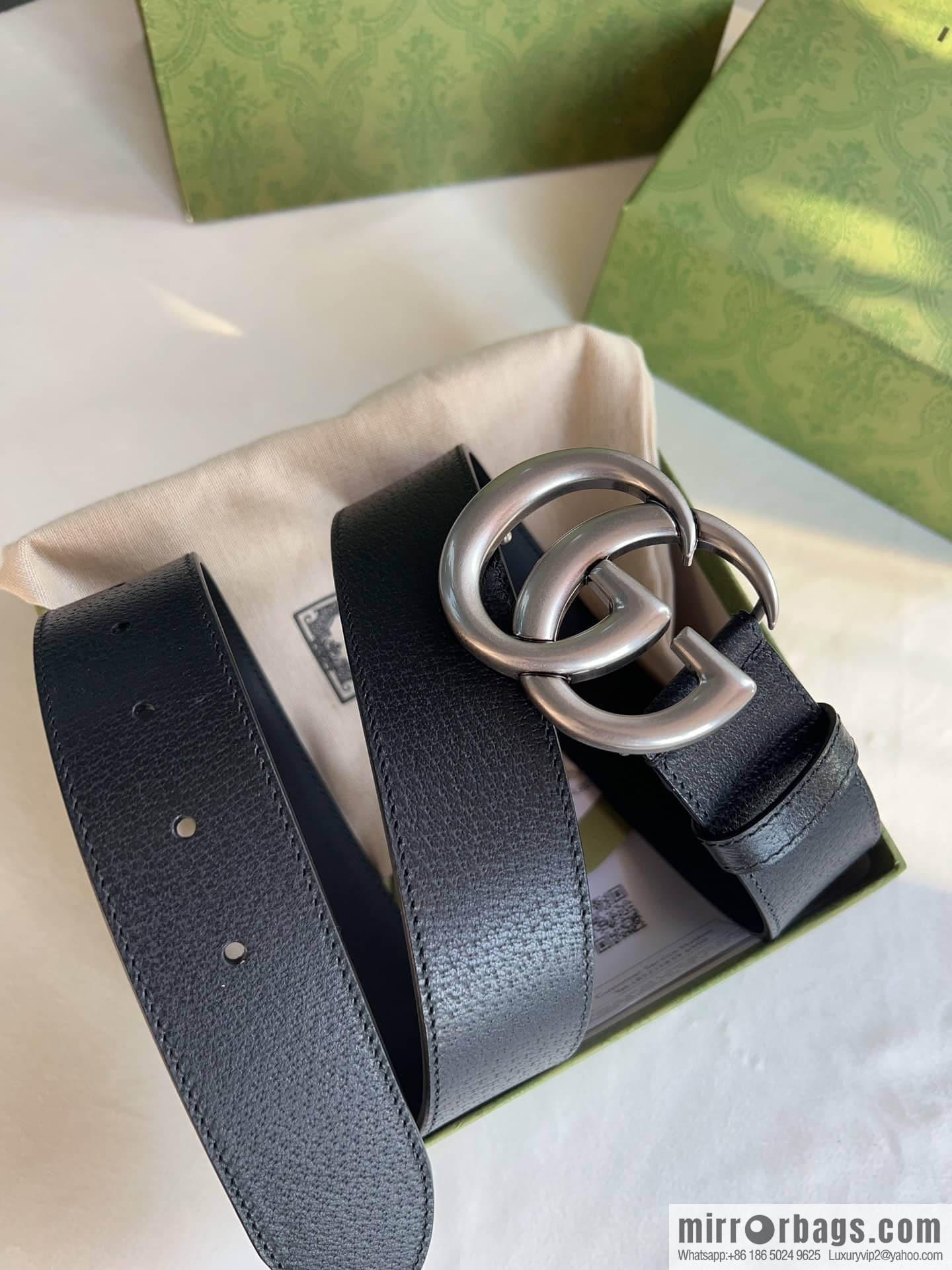 Gucci Gucci, men's 3.8cm belt made of imported cowhide Seiko