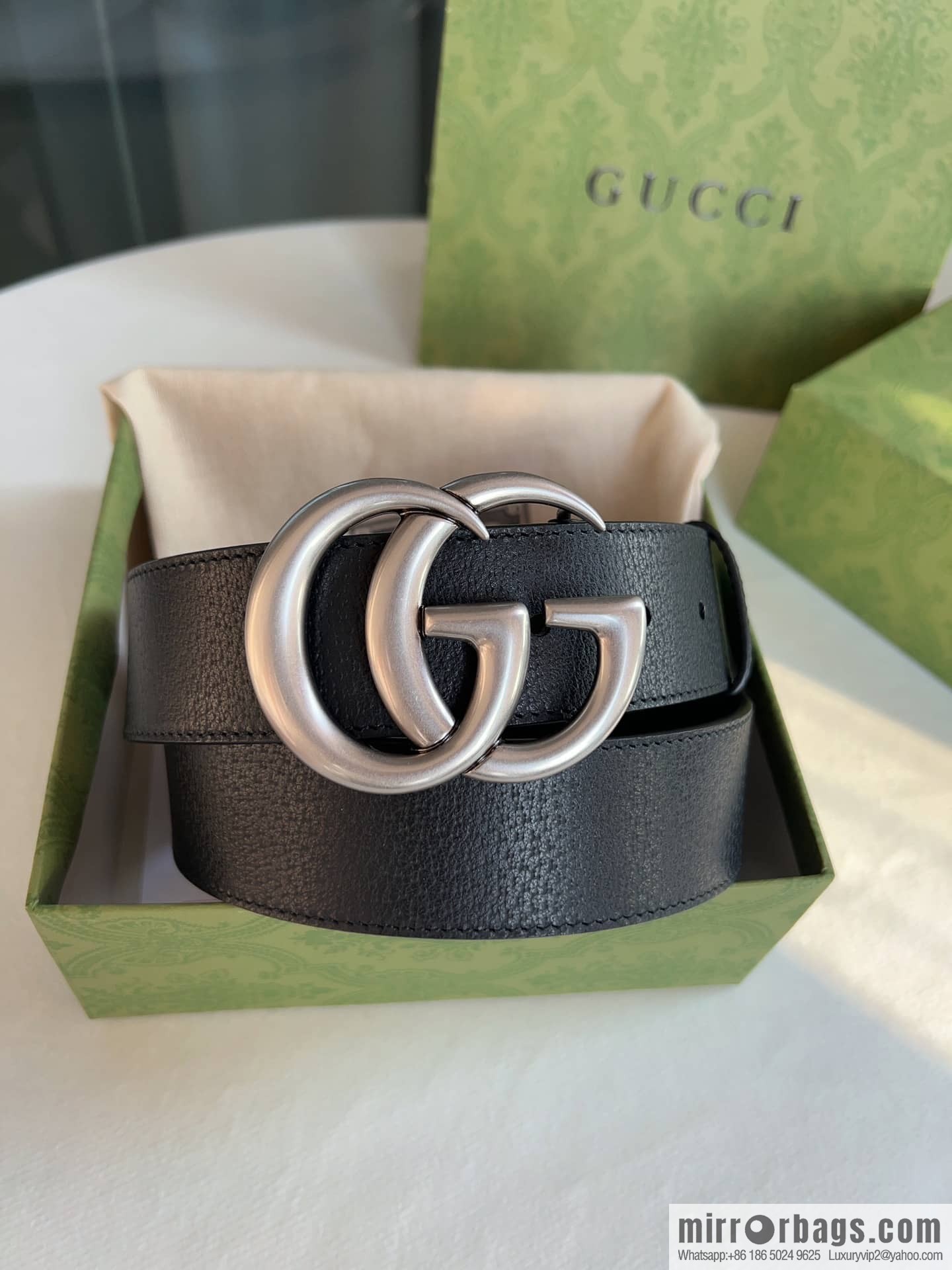 Gucci Gucci, men's 3.8cm belt made of imported cowhide Seiko
