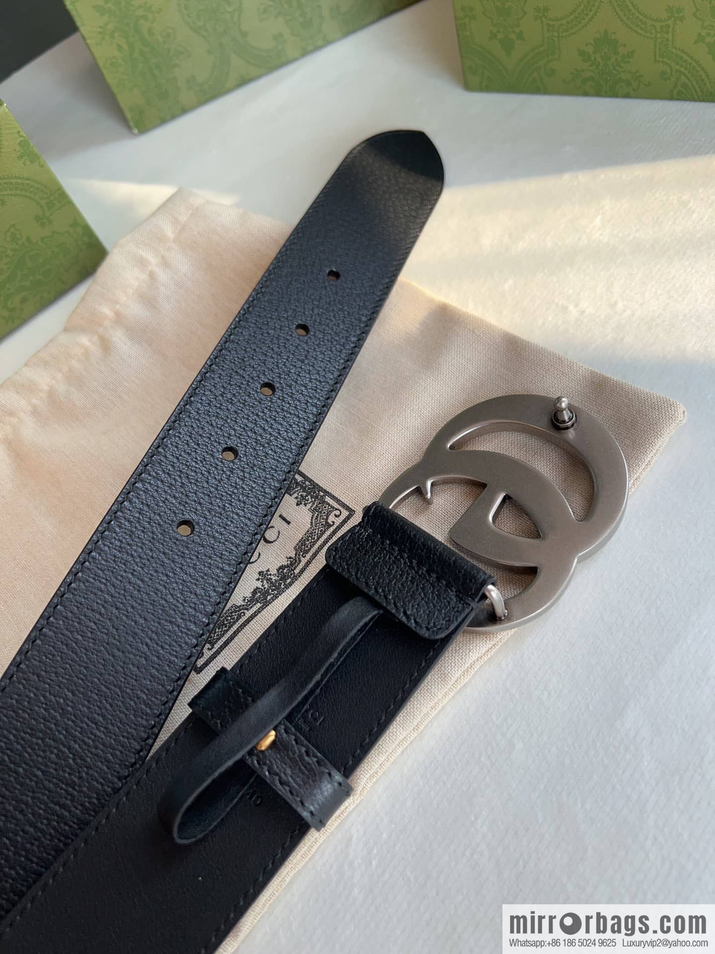 Gucci Gucci, men's 3.8cm belt made of imported cowhide Seiko