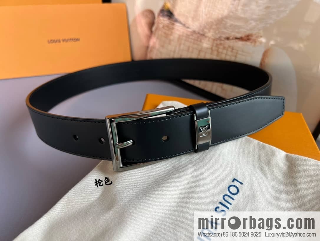 LV/Louis Vuitton, Men's Vendome Belt with Letter Inscription