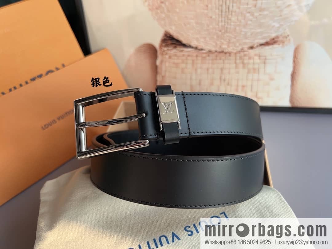 LV/Louis Vuitton, Men's Vendome Belt with Letter Inscription