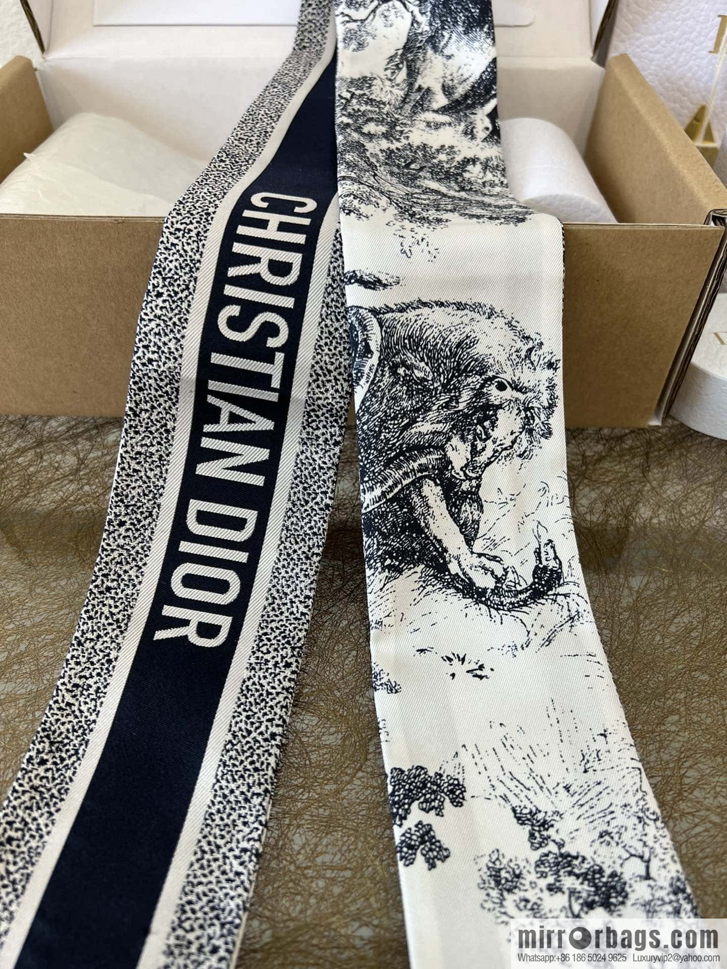 Dior twilly Sauvage Zooey print headband