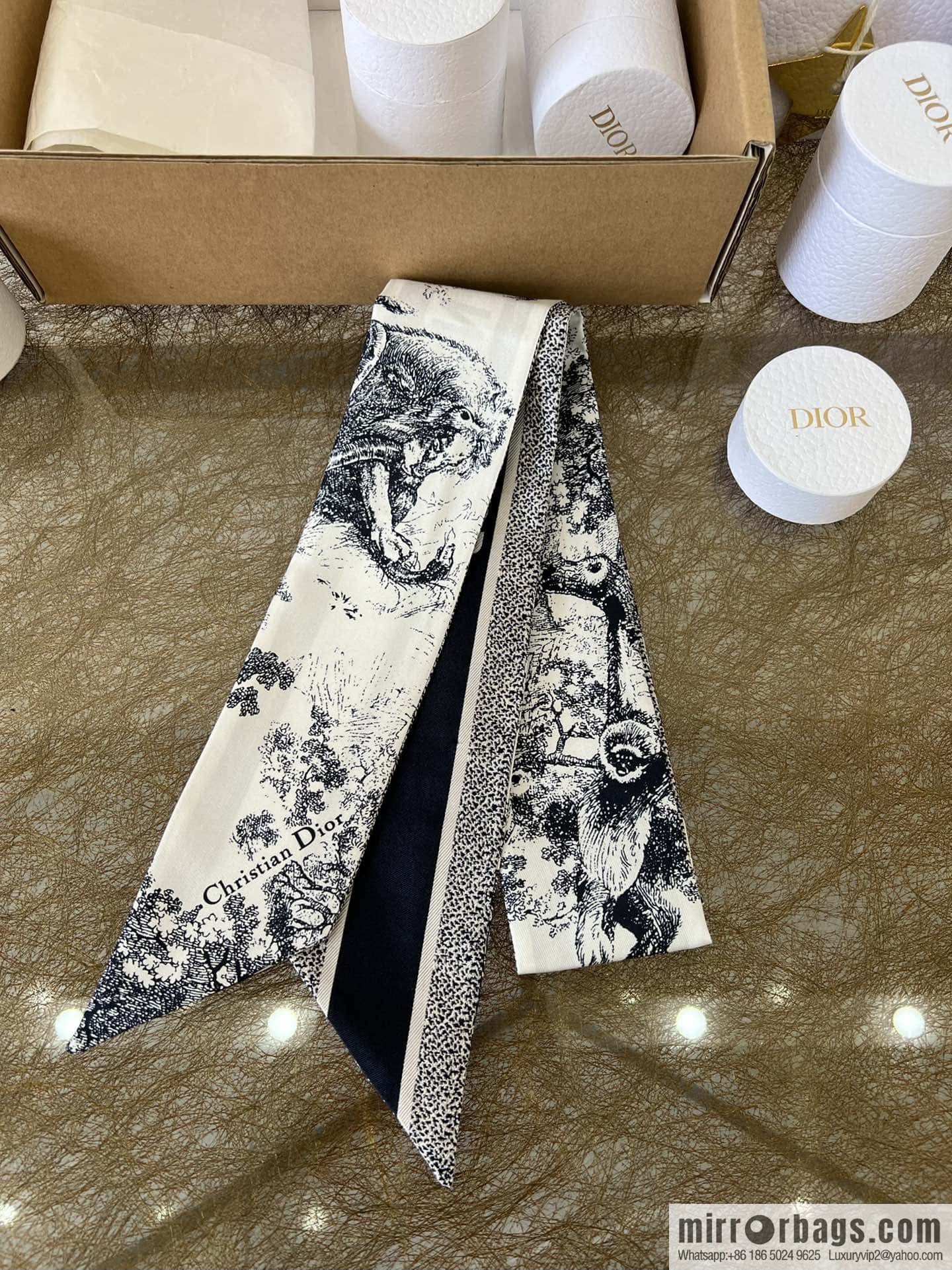 Dior twilly Sauvage Zooey print headband