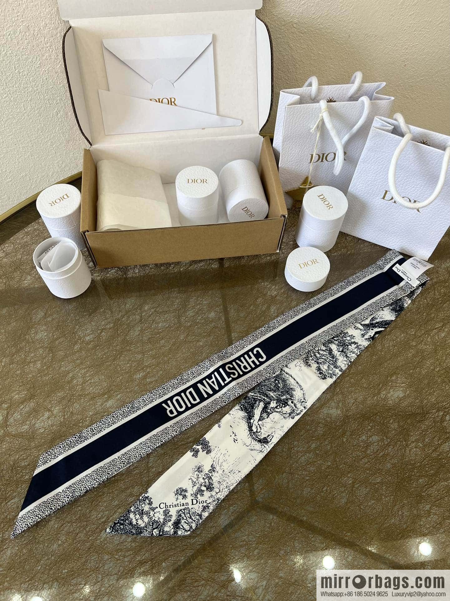 Dior twilly Sauvage Zooey print headband