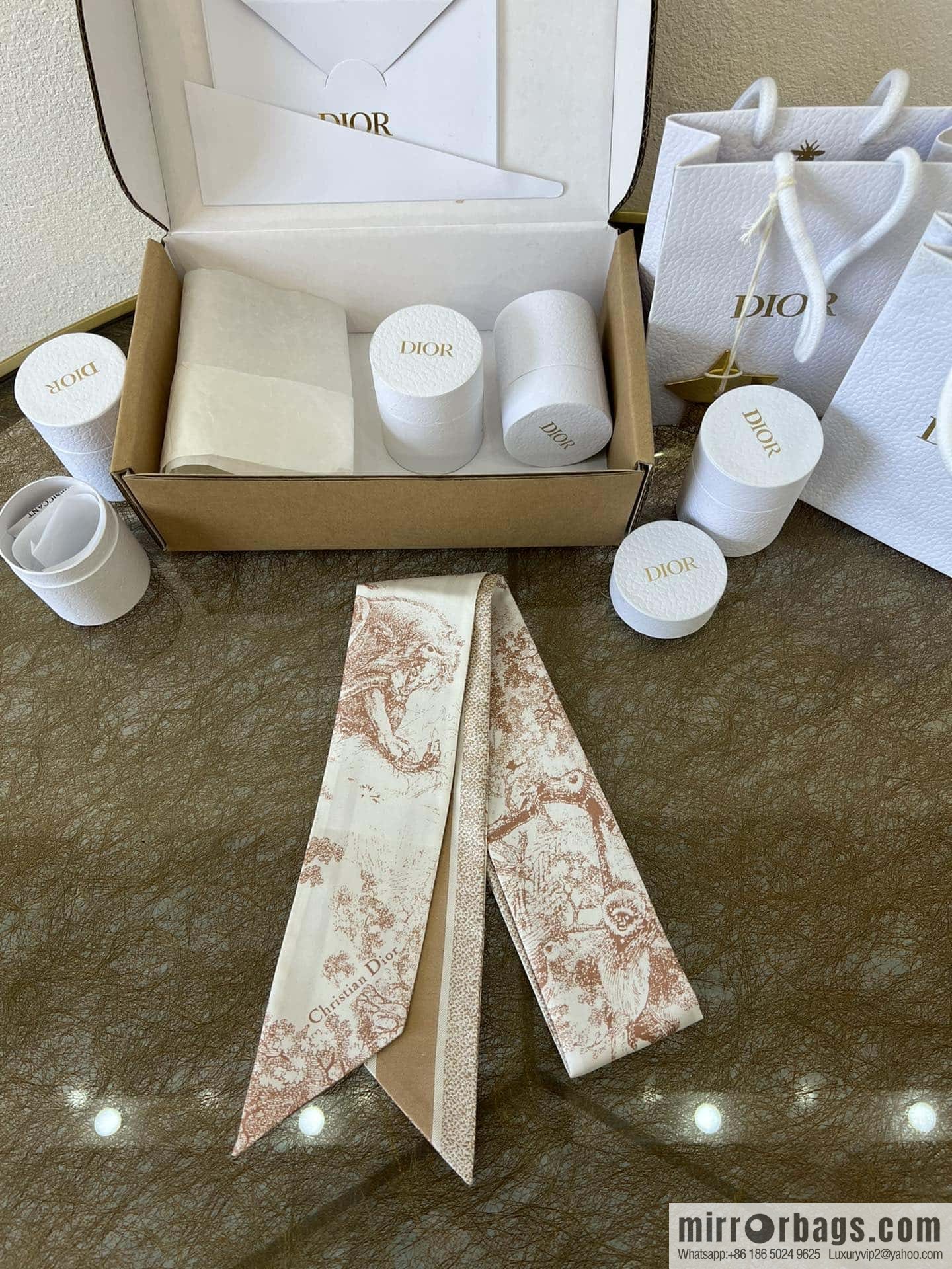 Dior twilly Sauvage Zooey print headband