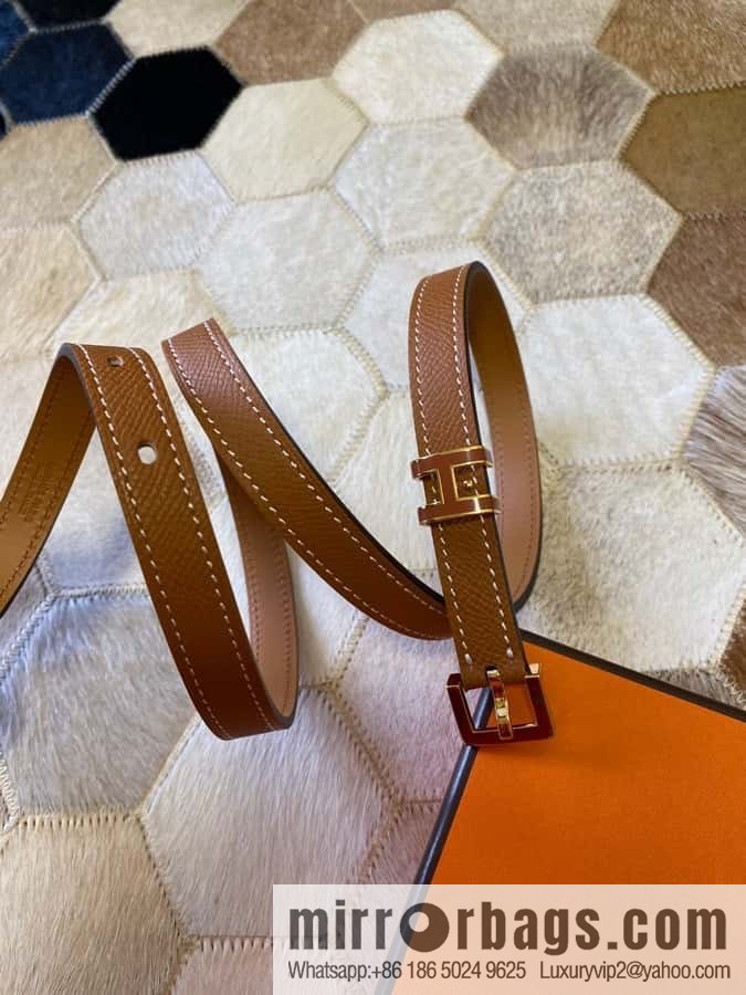 Hermes Pop H15 calfskin thin belt 15mm