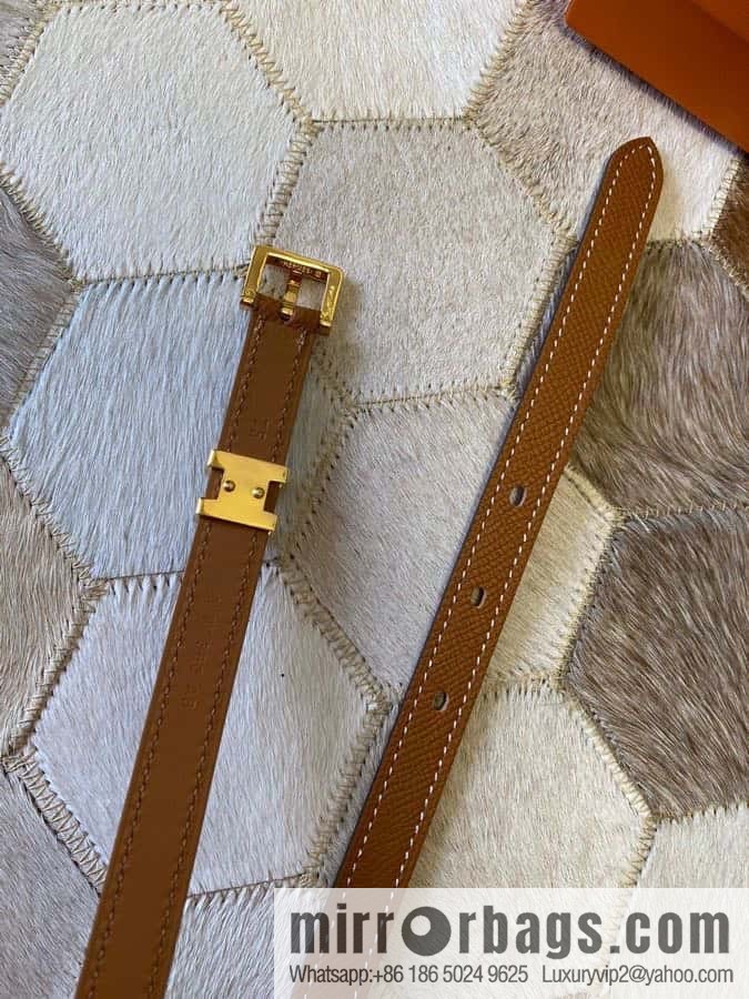 Hermes Pop H15 calfskin thin belt 15mm