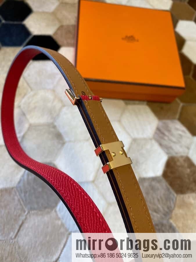 Hermes Pop H15 calfskin thin belt 15mm