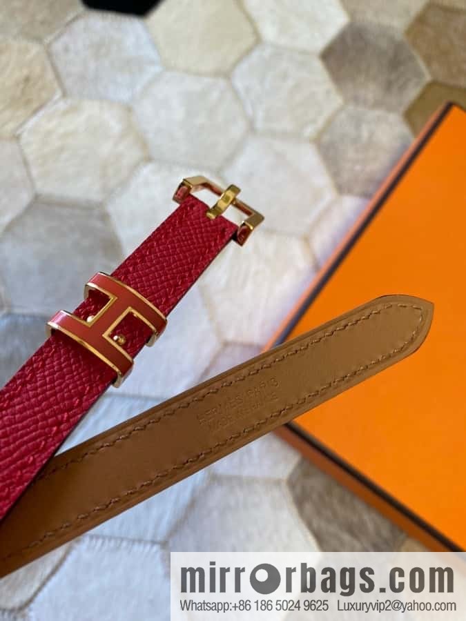 Hermes Pop H15 calfskin thin belt 15mm