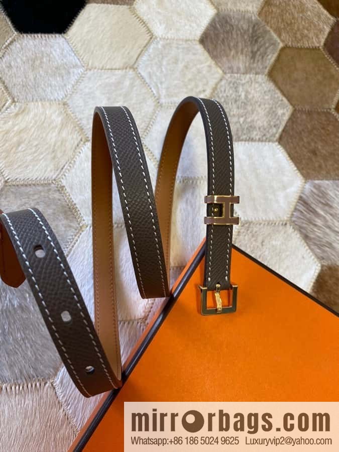 Hermes Pop H15 calfskin thin belt 15mm