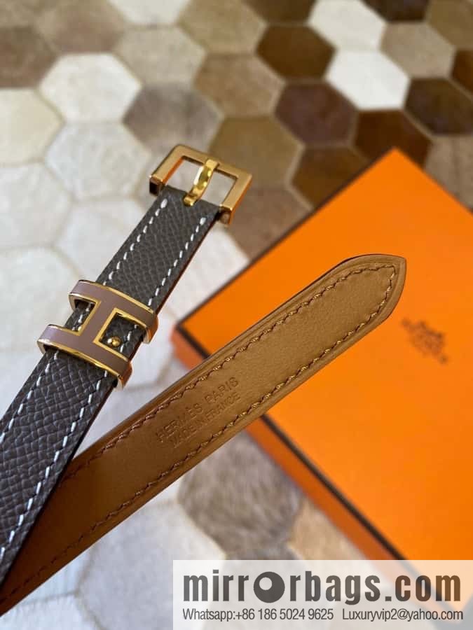 Hermes Pop H15 calfskin thin belt 15mm