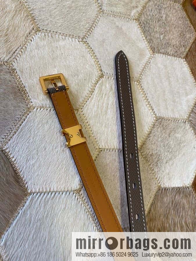 Hermes Pop H15 calfskin thin belt 15mm