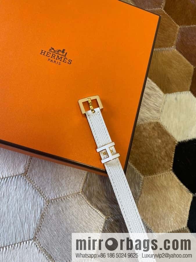 Hermes Pop H15 calfskin thin belt 15mm