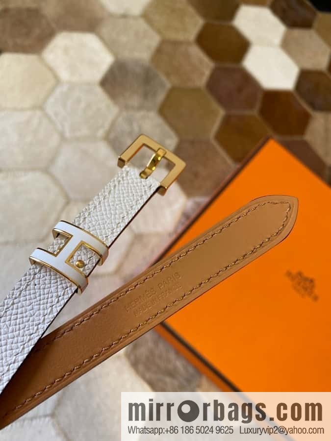 Hermes Pop H15 calfskin thin belt 15mm
