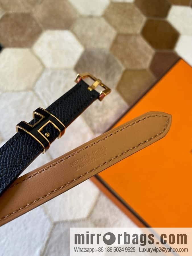 Hermes Pop H15 calfskin thin belt 15mm