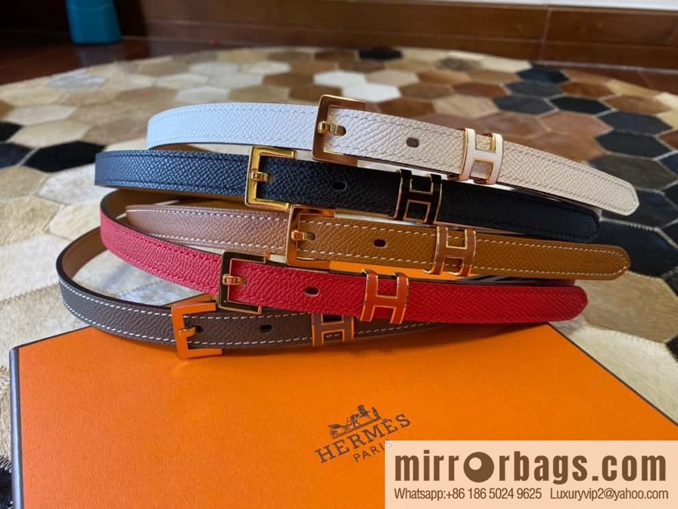 Hermes Pop H15 calfskin thin belt 15mm