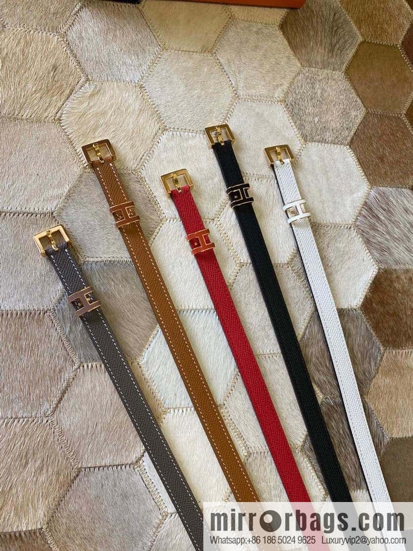 Hermes Pop H15 calfskin thin belt 15mm