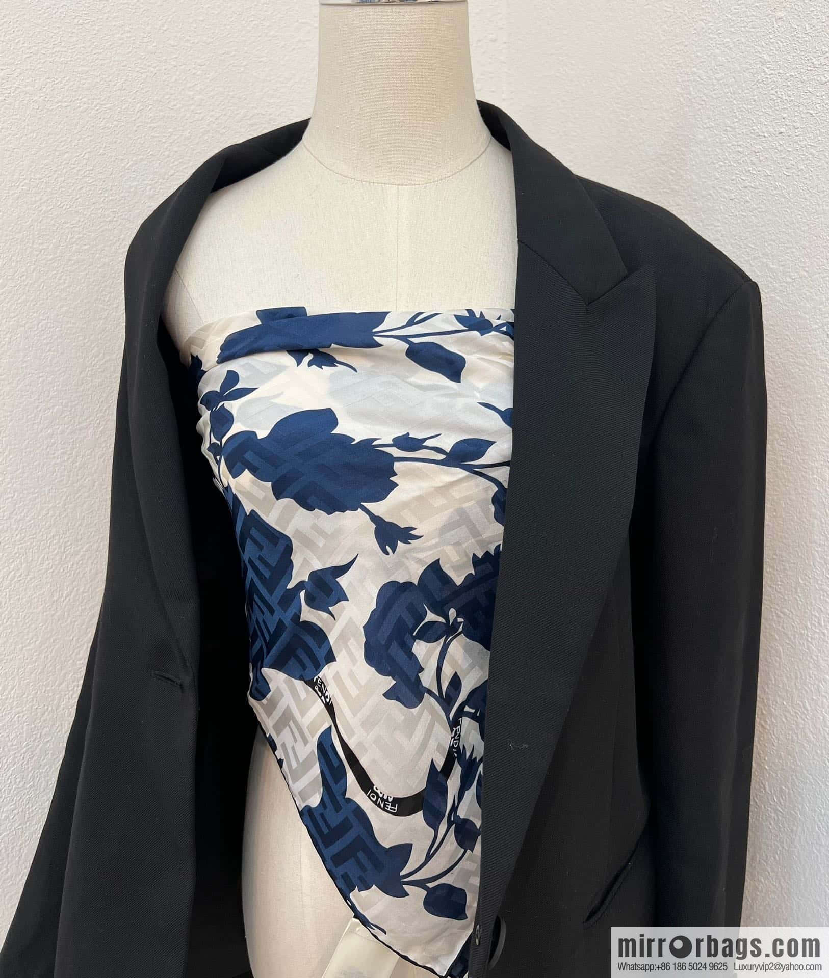 Fendi 100% silk Roses scarf
