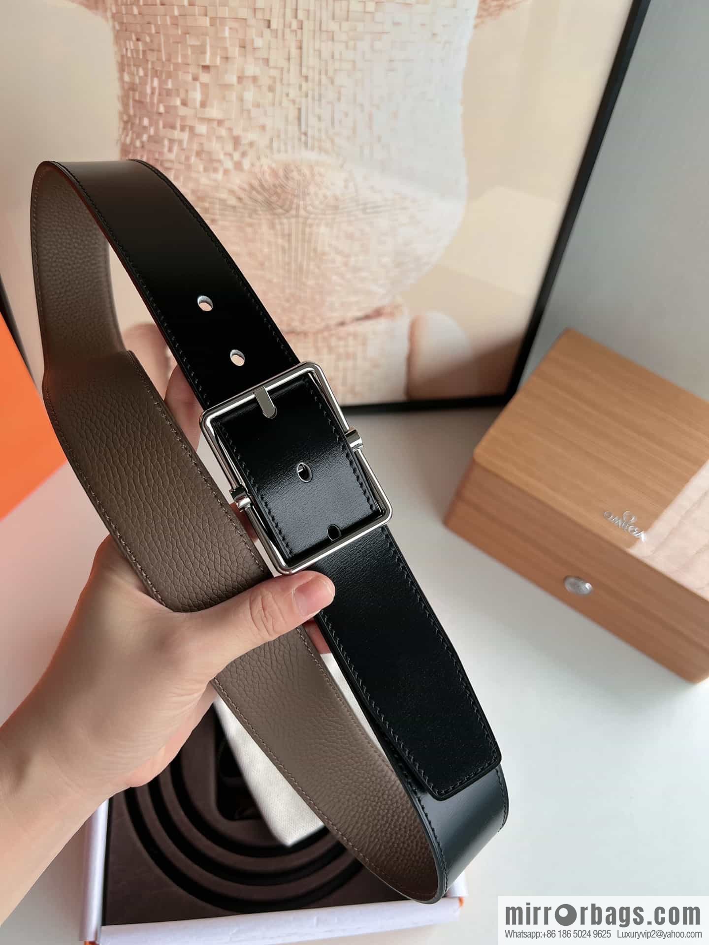 Hermes Hermes 40mm Nathan Double Sided External Belt