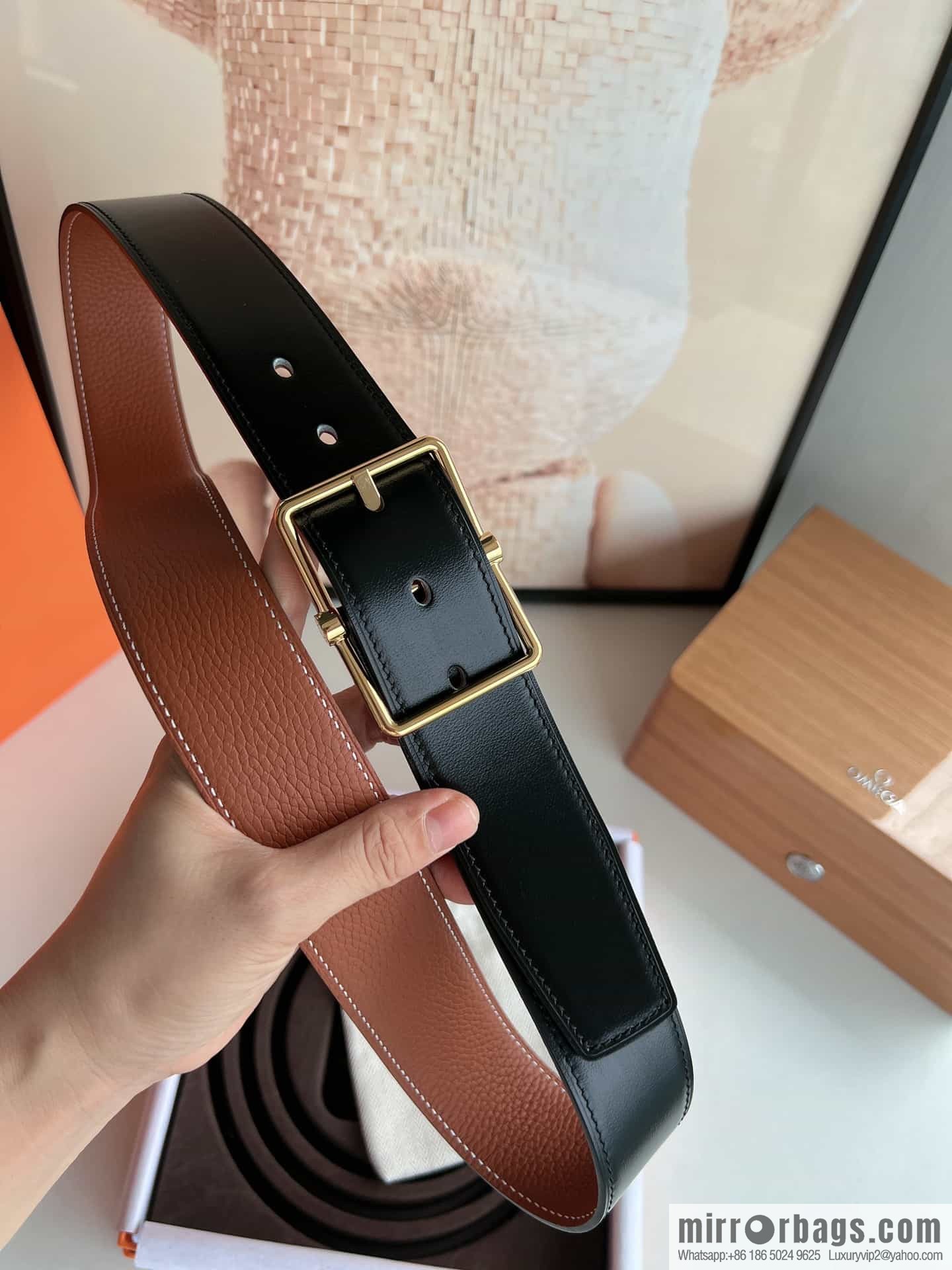 Hermes Hermes 40mm Nathan Double Sided External Belt