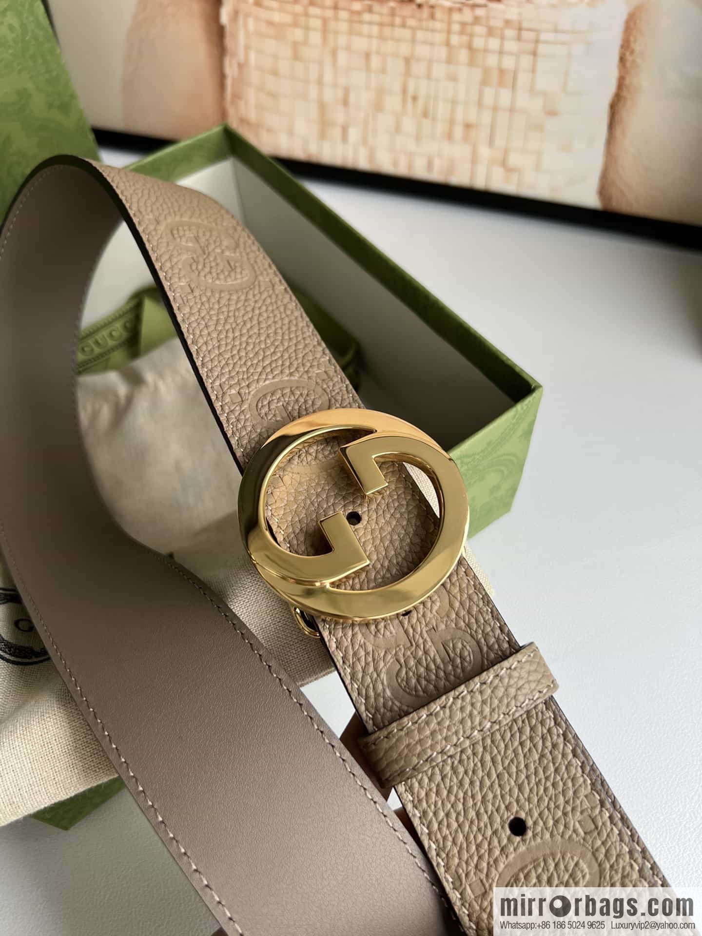 GUCCI Gucci, Round Interlocking Double G Belt