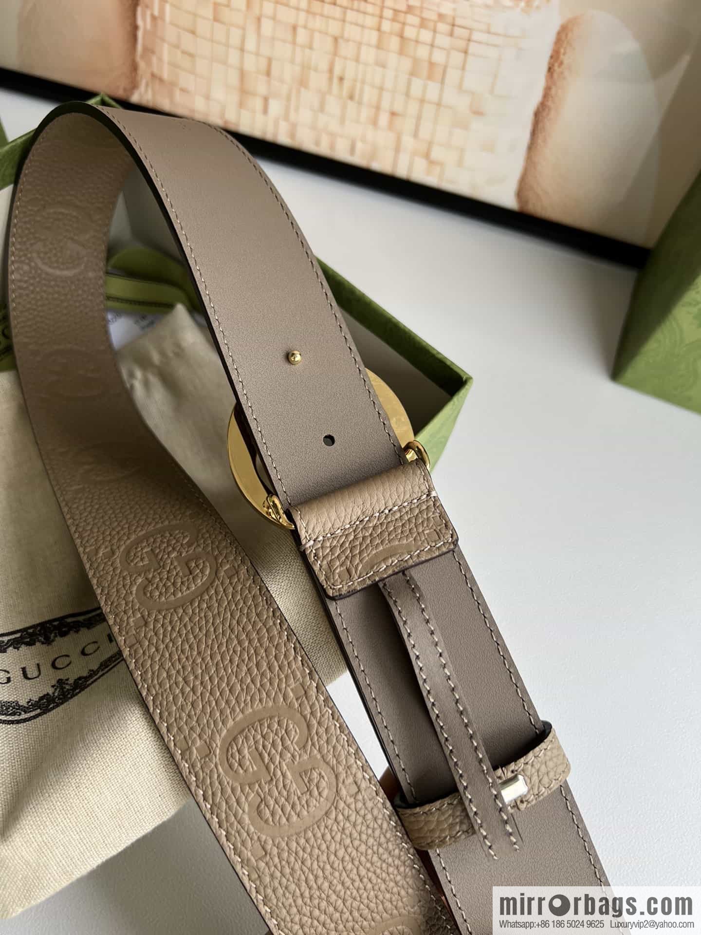 GUCCI Gucci, Round Interlocking Double G Belt