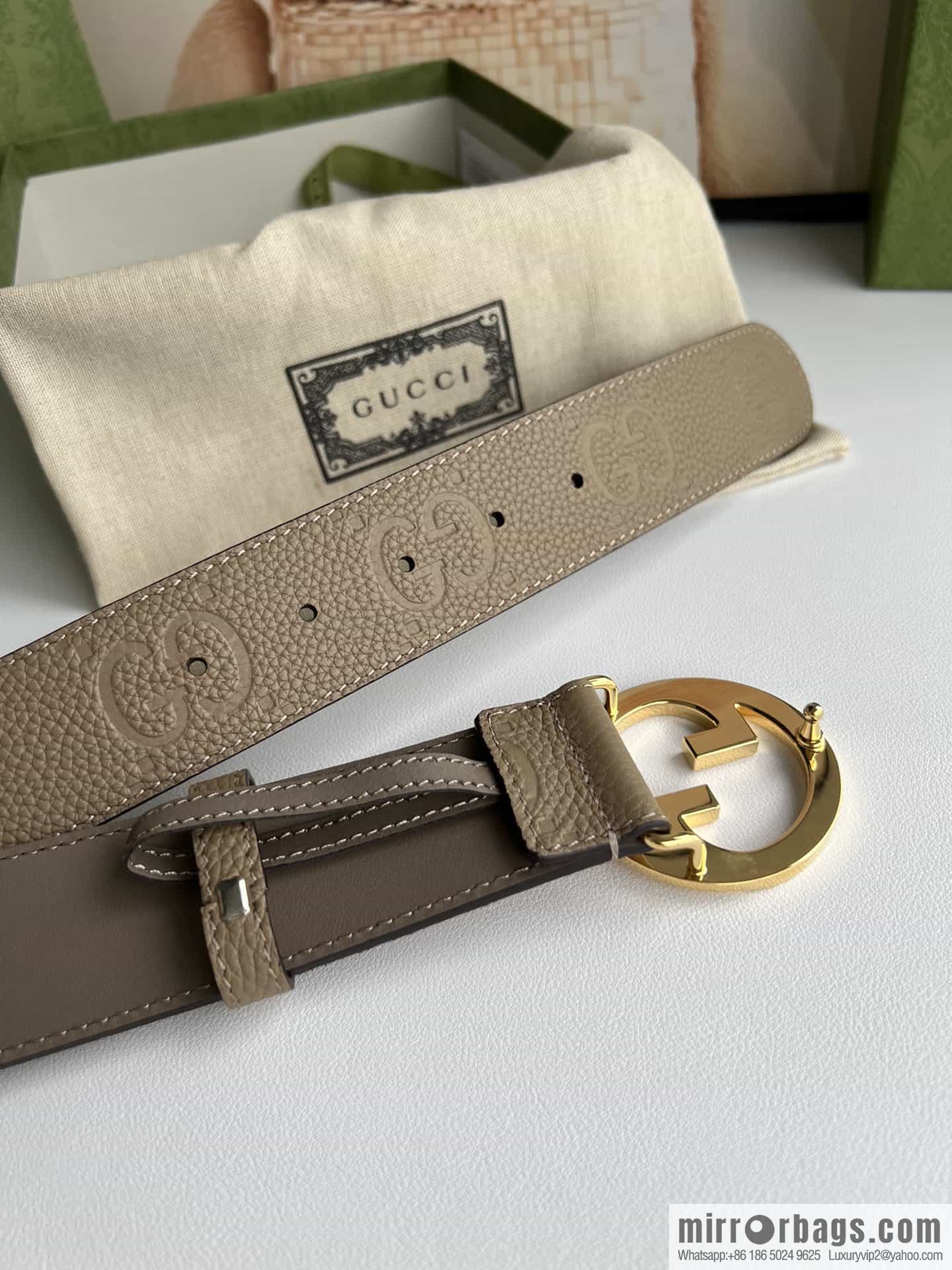 GUCCI Gucci, Round Interlocking Double G Belt