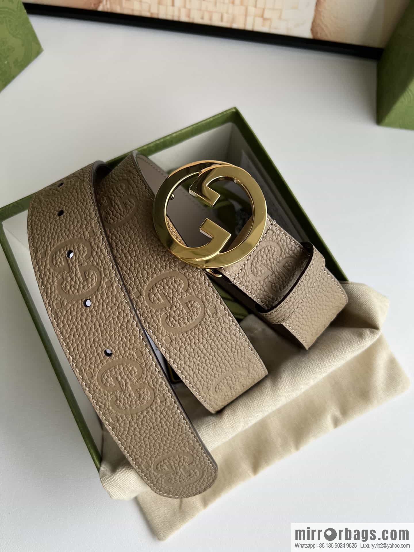 GUCCI Gucci, Round Interlocking Double G Belt