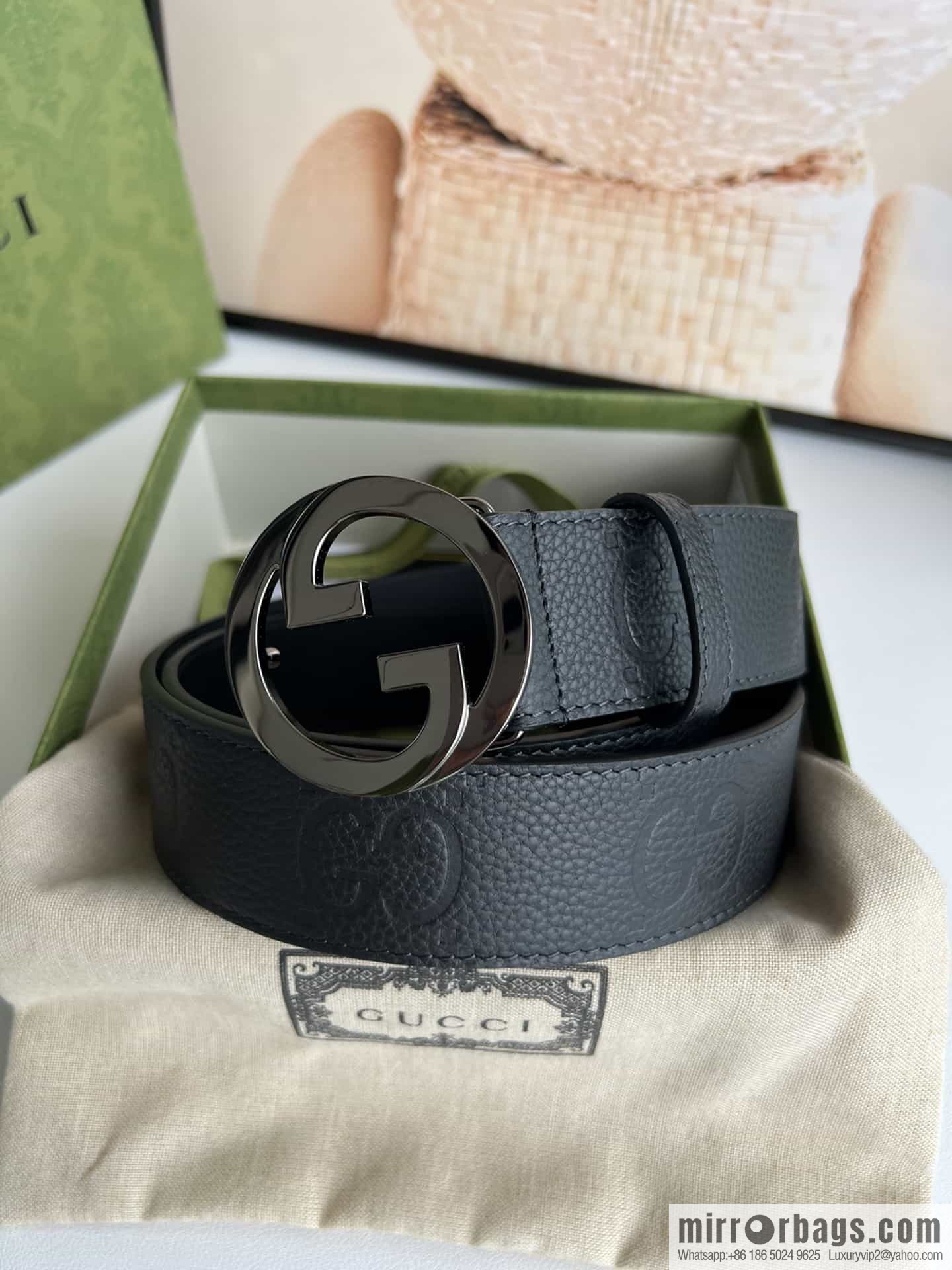 GUCCI Gucci, Round Interlocking Double G Belt