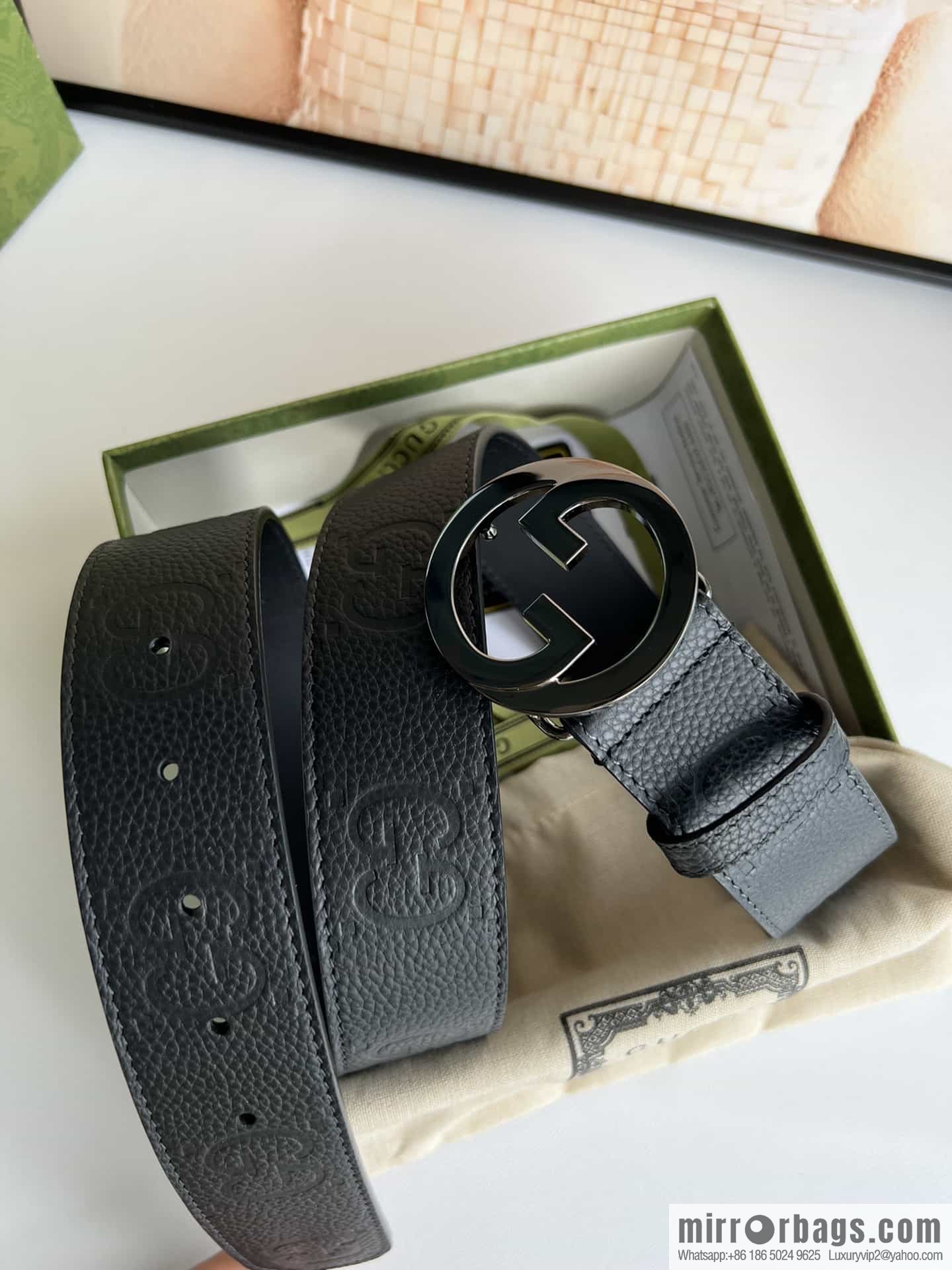 GUCCI Gucci, Round Interlocking Double G Belt