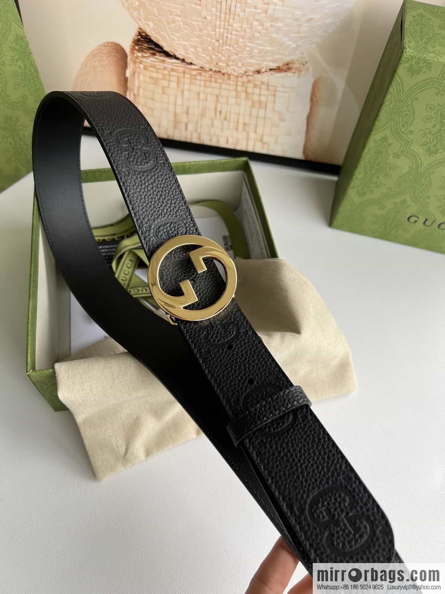 GUCCI Gucci, Round Interlocking Double G Belt