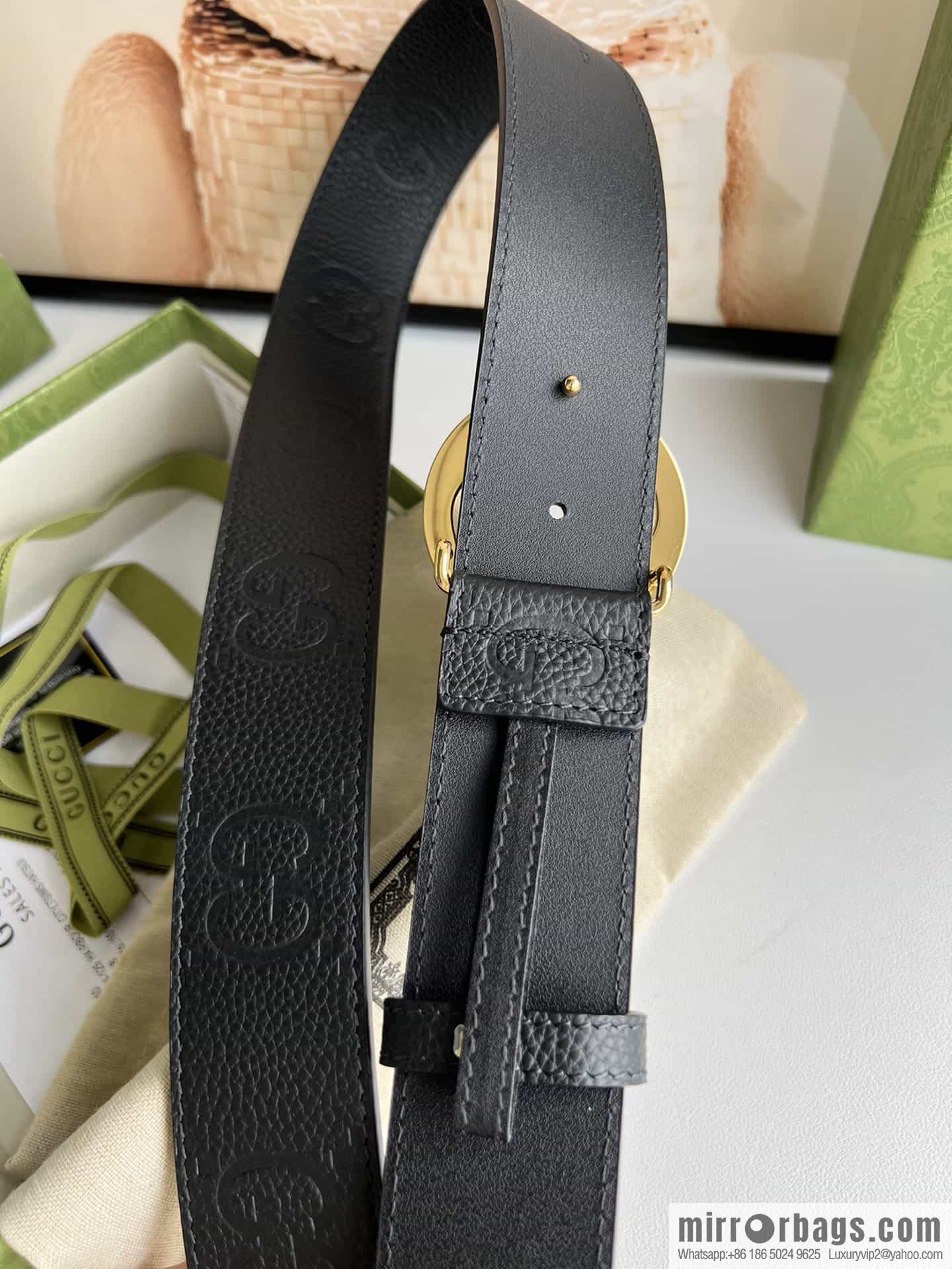 GUCCI Gucci, Round Interlocking Double G Belt