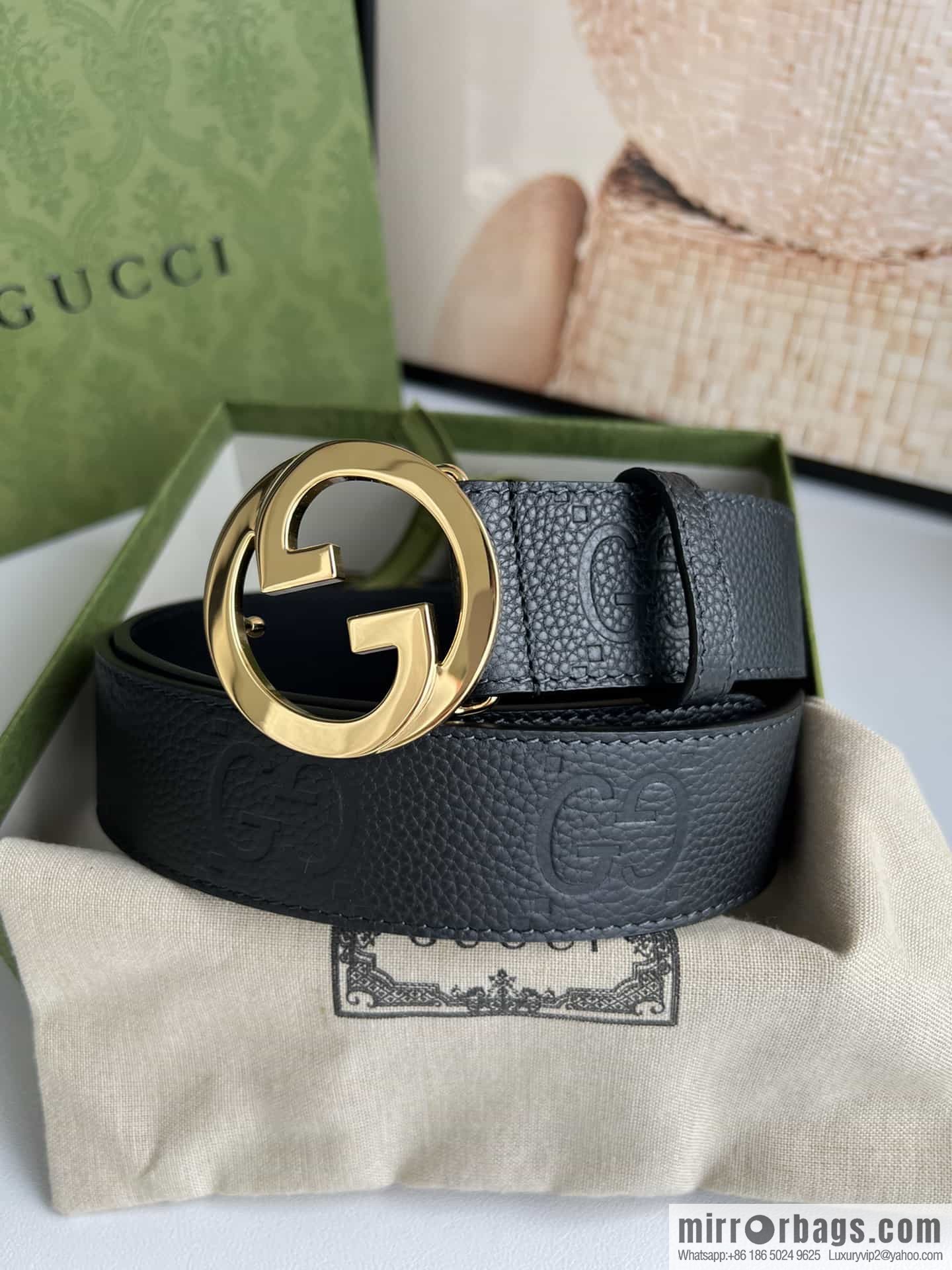 GUCCI Gucci, Round Interlocking Double G Belt